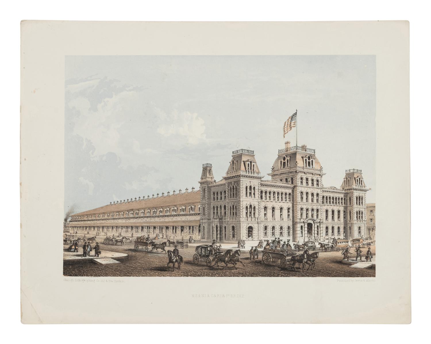 [CHICAGO]. KURZ, Louis (1834-1921). A group of 33 prints from Chicago Illustrated depicting pre-fire Chicago. Chicago: Jevne & Almini, 1866