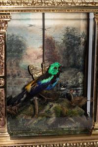 A French Gilt Bronze 'Singing Bird' Automaton Mantel Clock, Attributed to Bontems