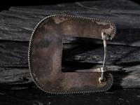 Navajo Silver and Turquoise Belt Buckle