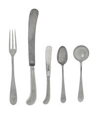 An English Silver Flatware Service