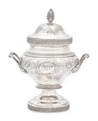 A Large Classical Silver Covered Sugar Dish, Baldwin Gardiner (1791-1868, active 1827-1848), New York, NY, Circa 1835