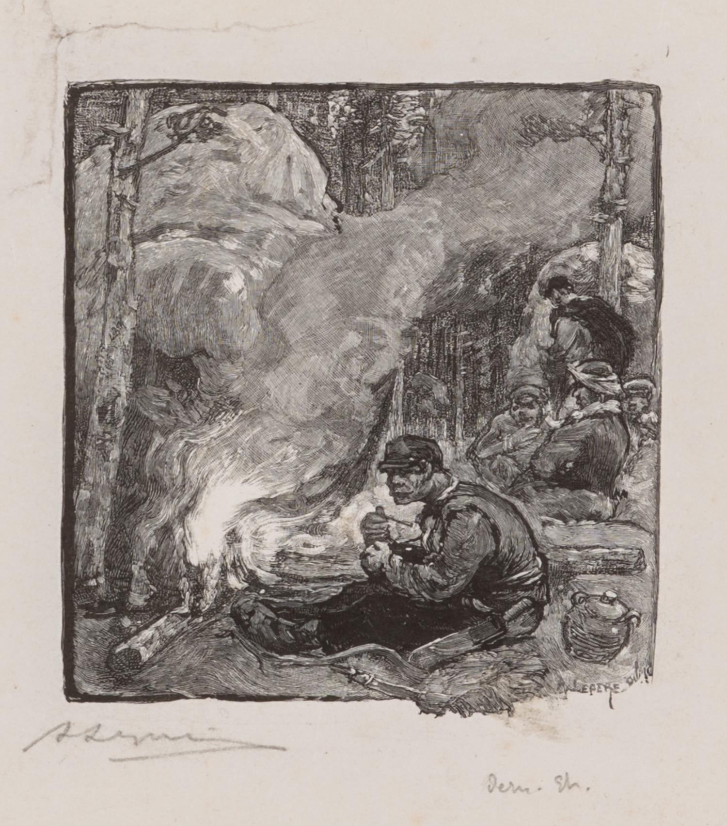 Auguste-Louis Lepère, (French, 1849-1918), Mme. de Berny and Repas des Bûcherons