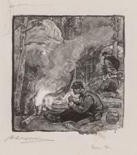 Auguste-Louis Lepère, (French, 1849-1918), Mme. de Berny and Repas des Bûcherons