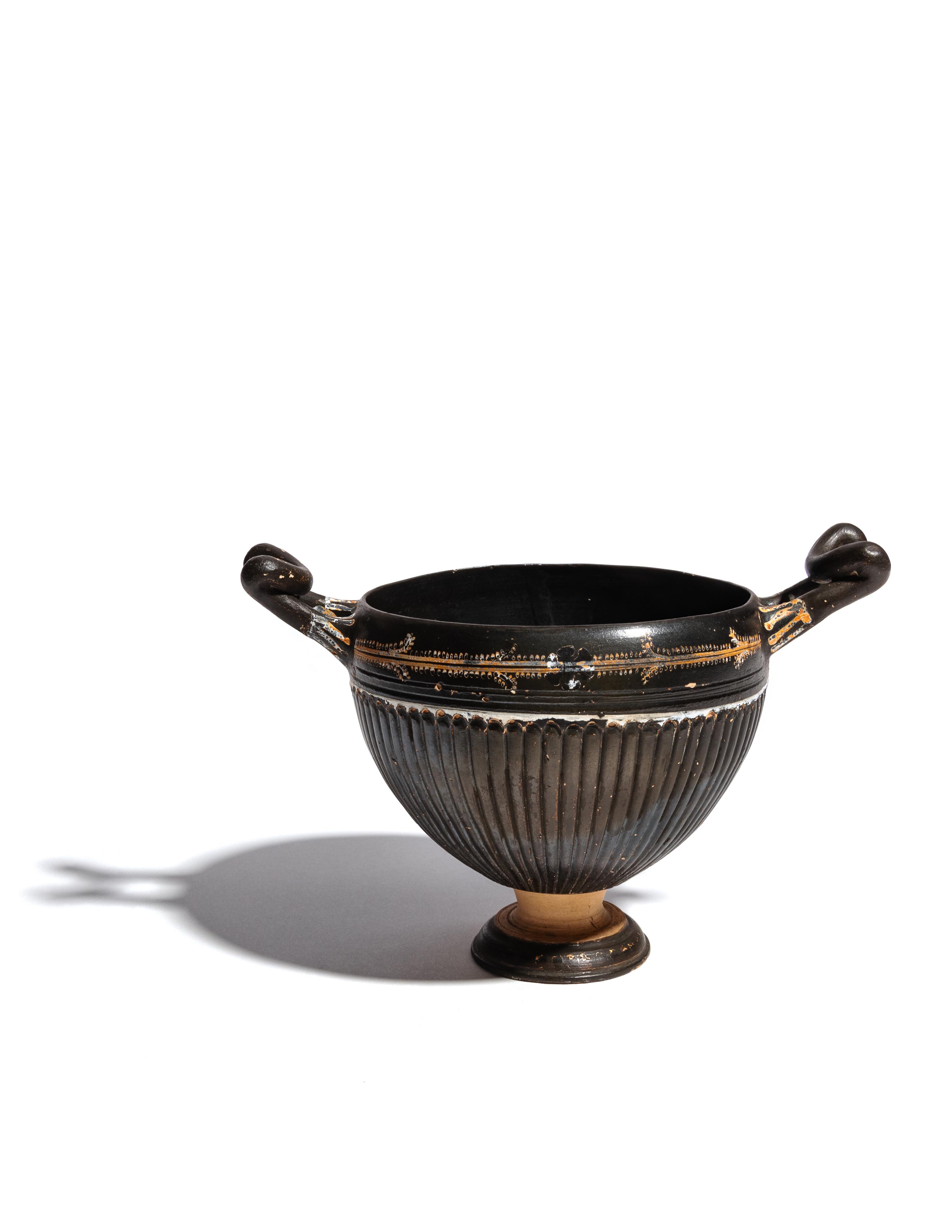 An Apulian Gnathian-Ware Ribbed Kotyle