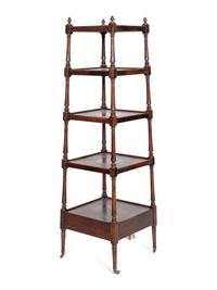 A Regency Mahogany Five-Tier Étagère