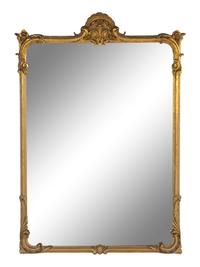 A Rococo Style Giltwood Mirror