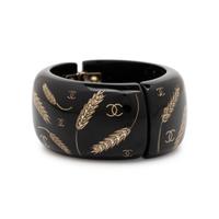Chanel, CC Wheat Resin Cuff Bracelet
