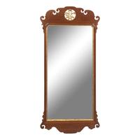A Chippendale Mahogany and Parcel-Gilt Looking Glass