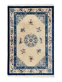 A Chinese Wool Rug and a Machine-Made Chinese Wool Runner