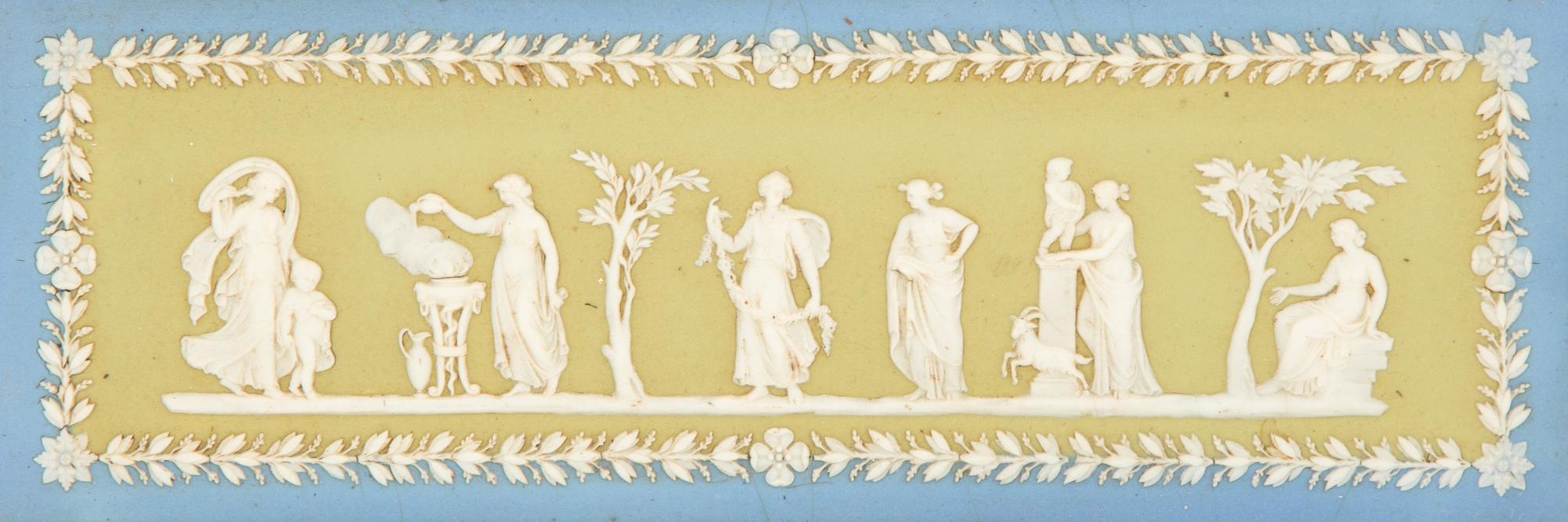 A Pair of Wedgwood Tri-Color Jasperware Plaques