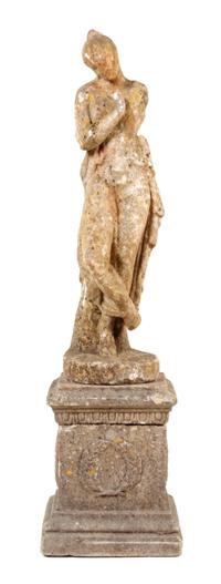 A Continental Stone Figure Height 48 1/2 inches. — PROBABLY 19TH CENTURY