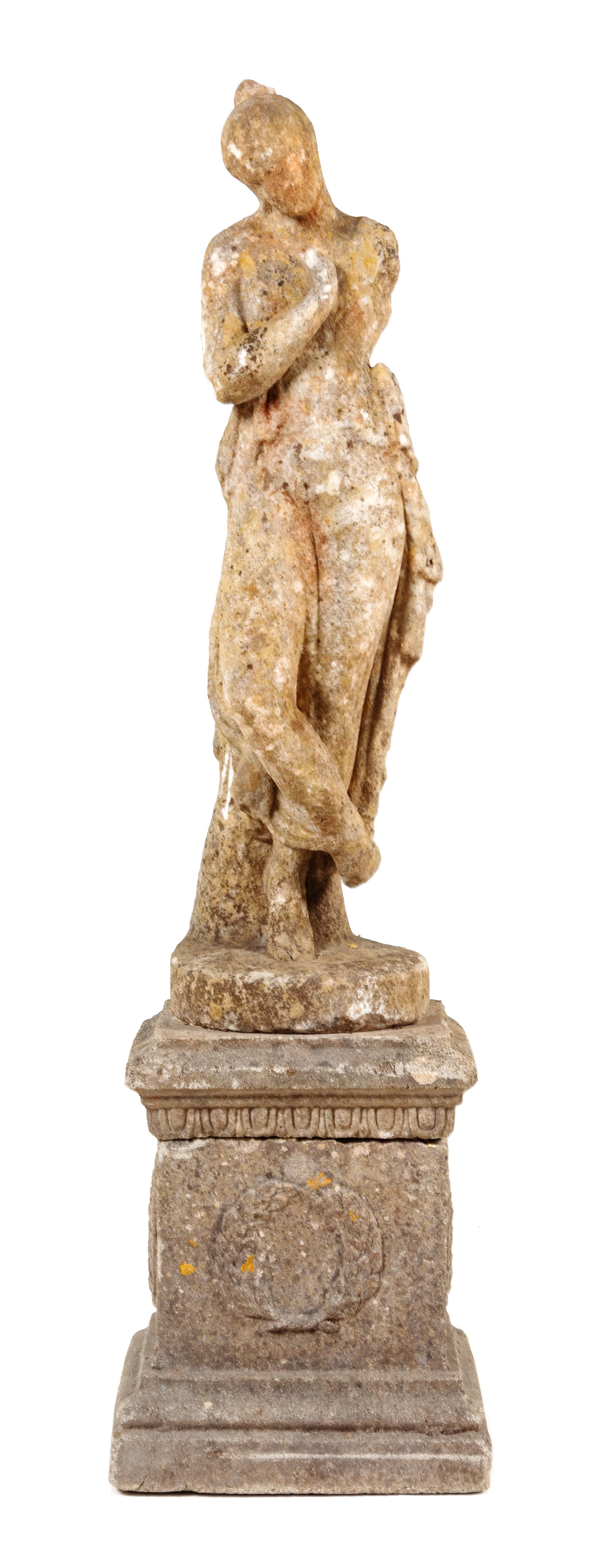 A Continental Stone Figure Height 48 1/2 inches. — PROBABLY 19TH CENTURY