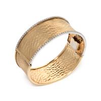 YELLOW GOLD AND DIAMOND BANGLE BRACELET