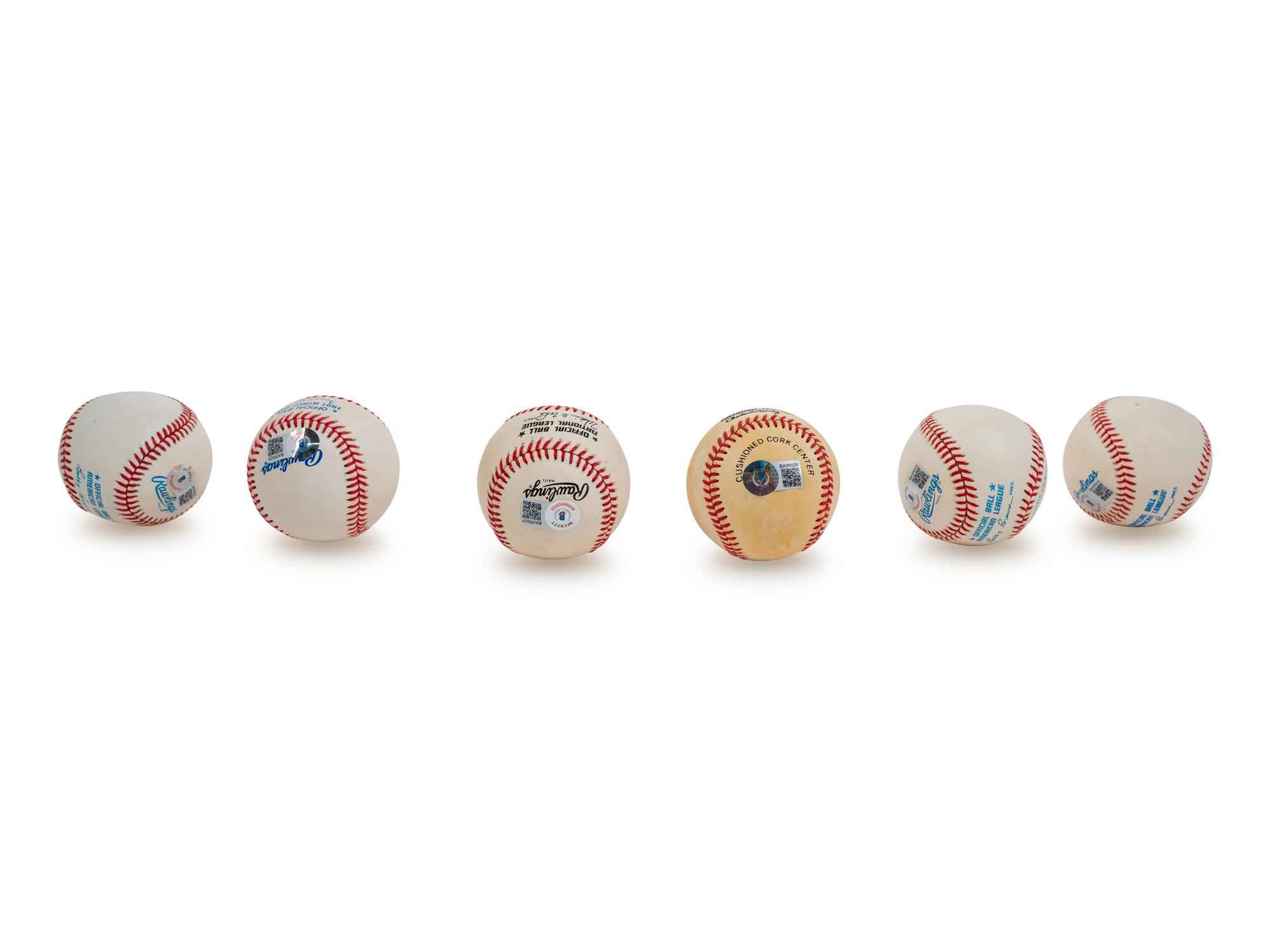 A Group of Six Hall of Fame Pitcher Signed Autograph Baseballs (BAS Beckett Authentication Services Certified),