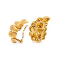 Henry Dunay, Woven Yellow Gold Earrings