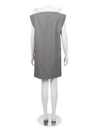 Pierre Cardin Haute Couture Houndstooth Wrap Dress with Extra Collar, c. 1980