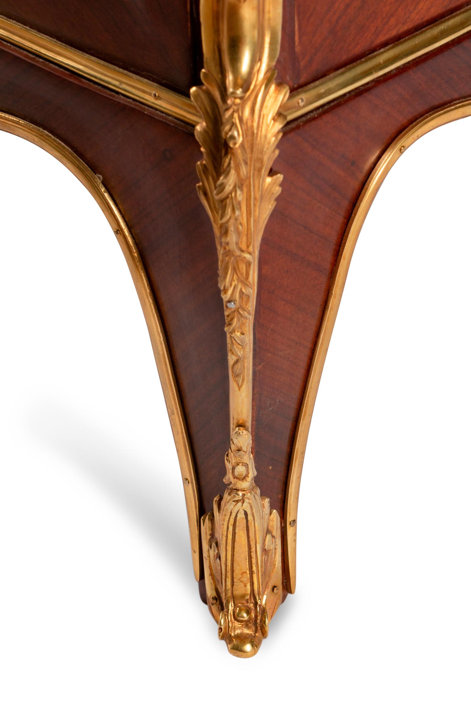 A Louis XV Style Gilt-Bronze-Mounted Tulipwood Vitrine