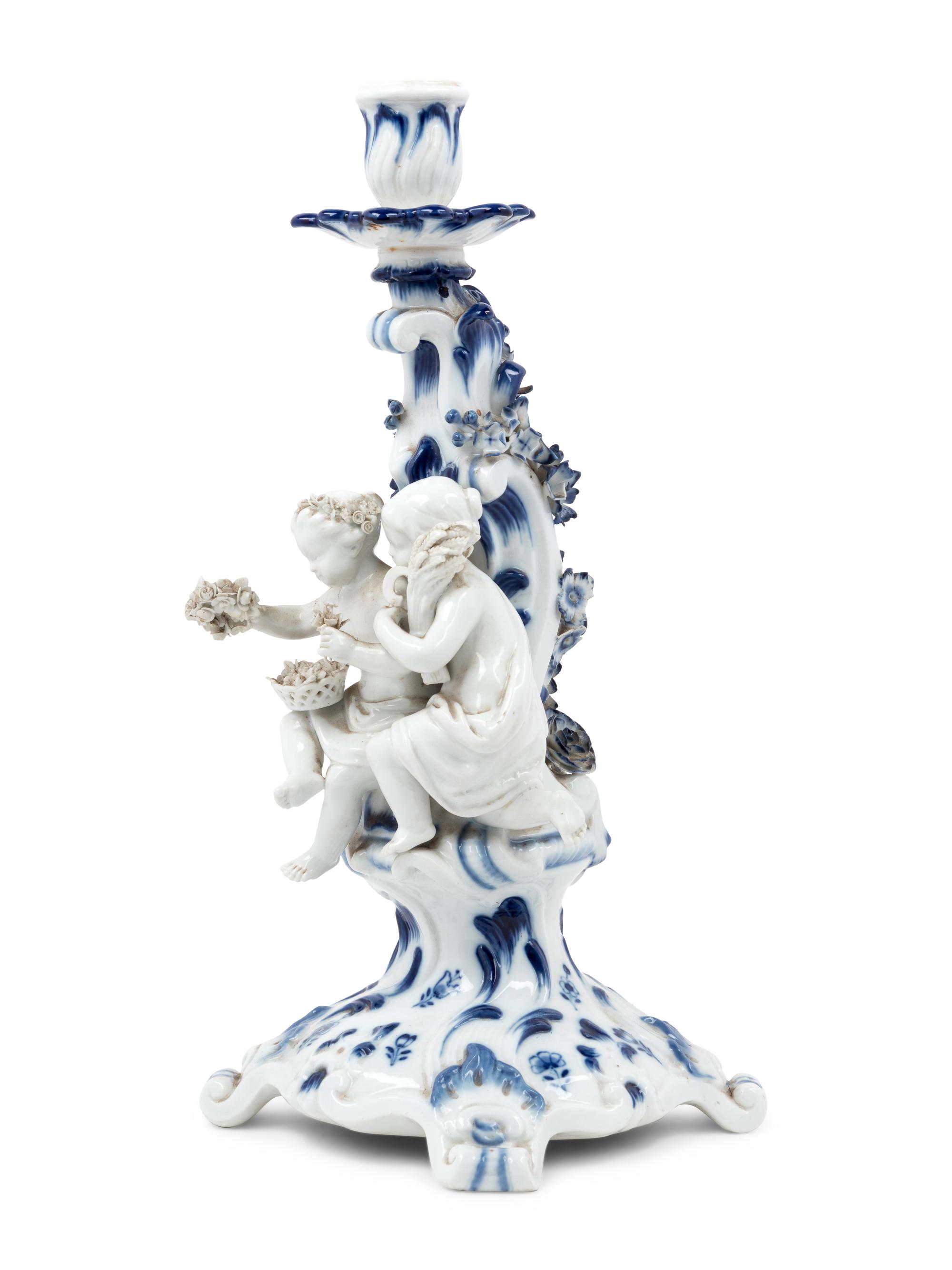 A Meissen Porcelain Candelabrum Base
