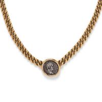 BVLGARI, YELLOW GOLD AND COIN 'MONETE' NECKLACE