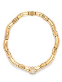 CONVERTIBLE YELLOW GOLD AND DIAMOND NECKLACE
