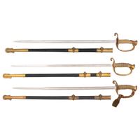 Lot of (3) 20th Century US Navy Model 1852 Officers Swords