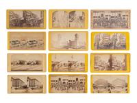 [EARLY PHOTOGRAPHY]. 50 stereoviews of New York City, incl. street scenes and landmarks.