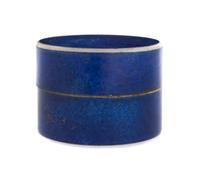 A Small Chinese Gilt Decorated Powder Blue Glazed Porcelain Covered Box Height 2 3/4 inches. — 18TH/19TH CENTURY