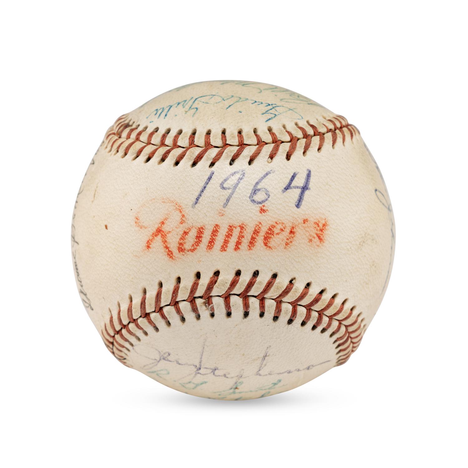 A 1964 Seattle Rainers Team Signed Autograph Baseball