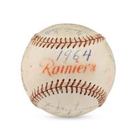 A 1964 Seattle Rainers Team Signed Autograph Baseball