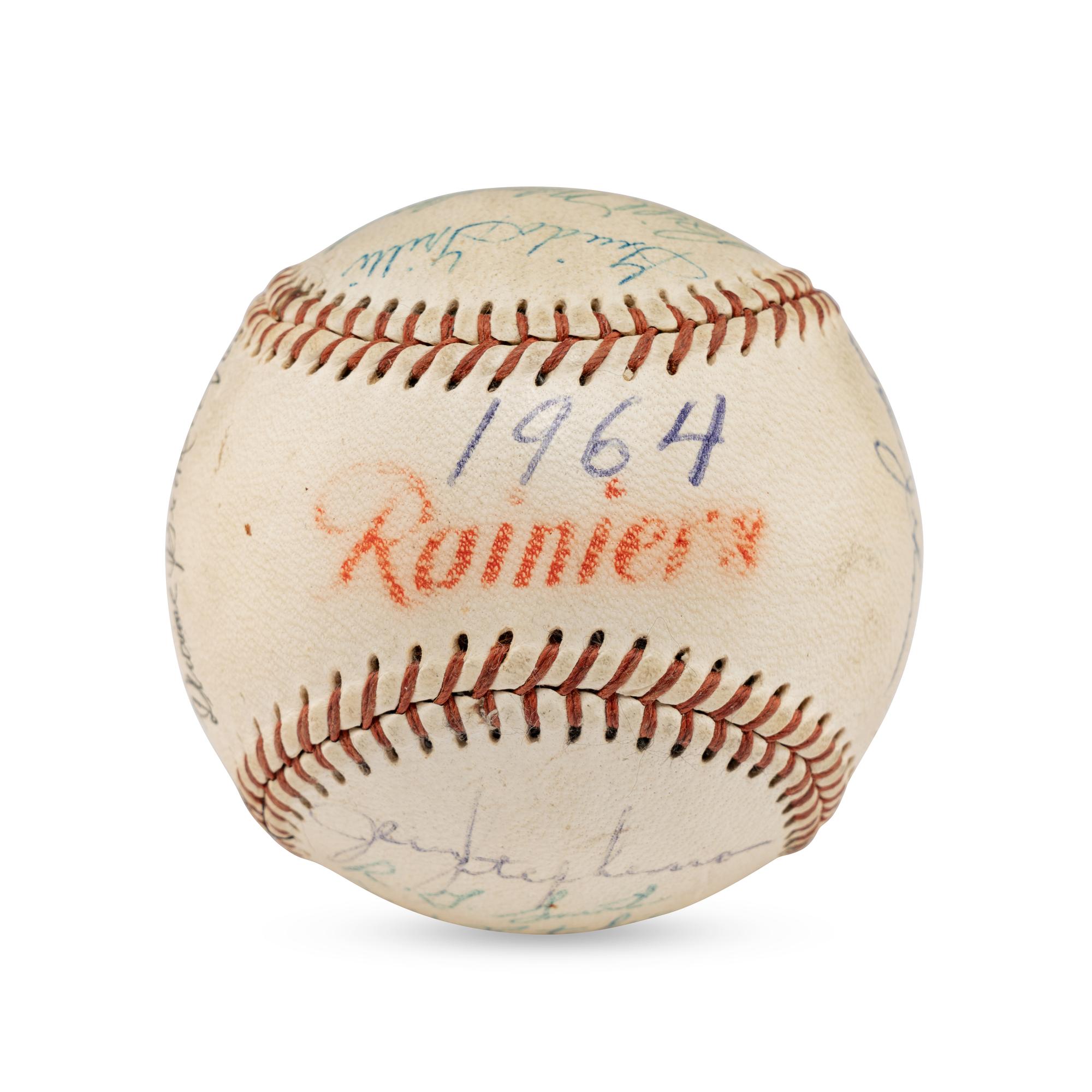 A 1964 Seattle Rainers Team Signed Autograph Baseball