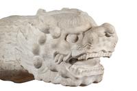 A Pair of Monumental, Rare and Important Chinese Imperial Stone Dragon Spouts QIANLONG PERIOD Overall length approximately 48 inches. — QIANLONG PERIOD