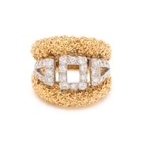 BICOLOR GOLD AND DIAMOND RING