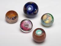 Five Glass Paperweights
