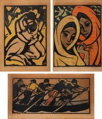 A group of three prints
