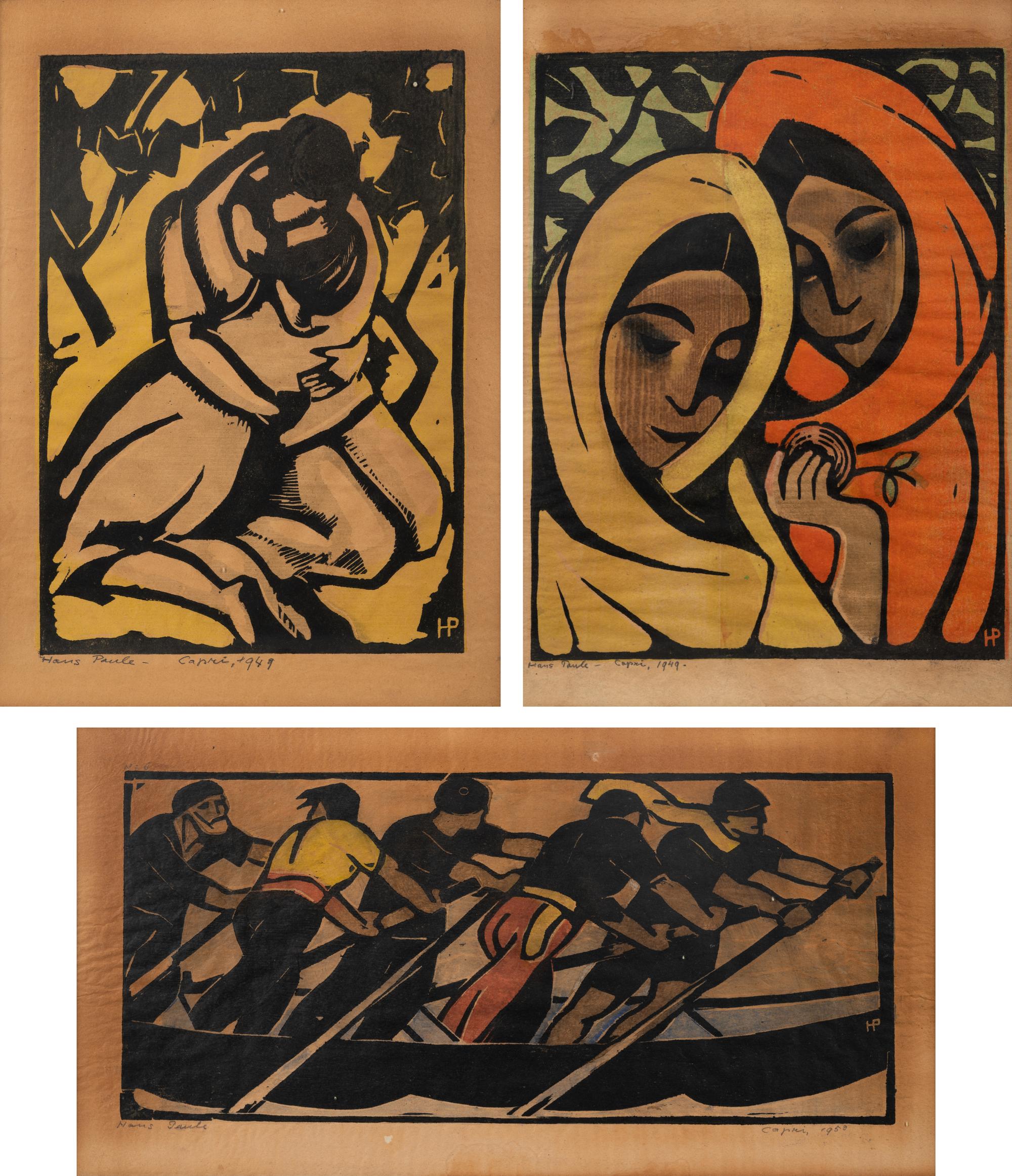 A group of three prints