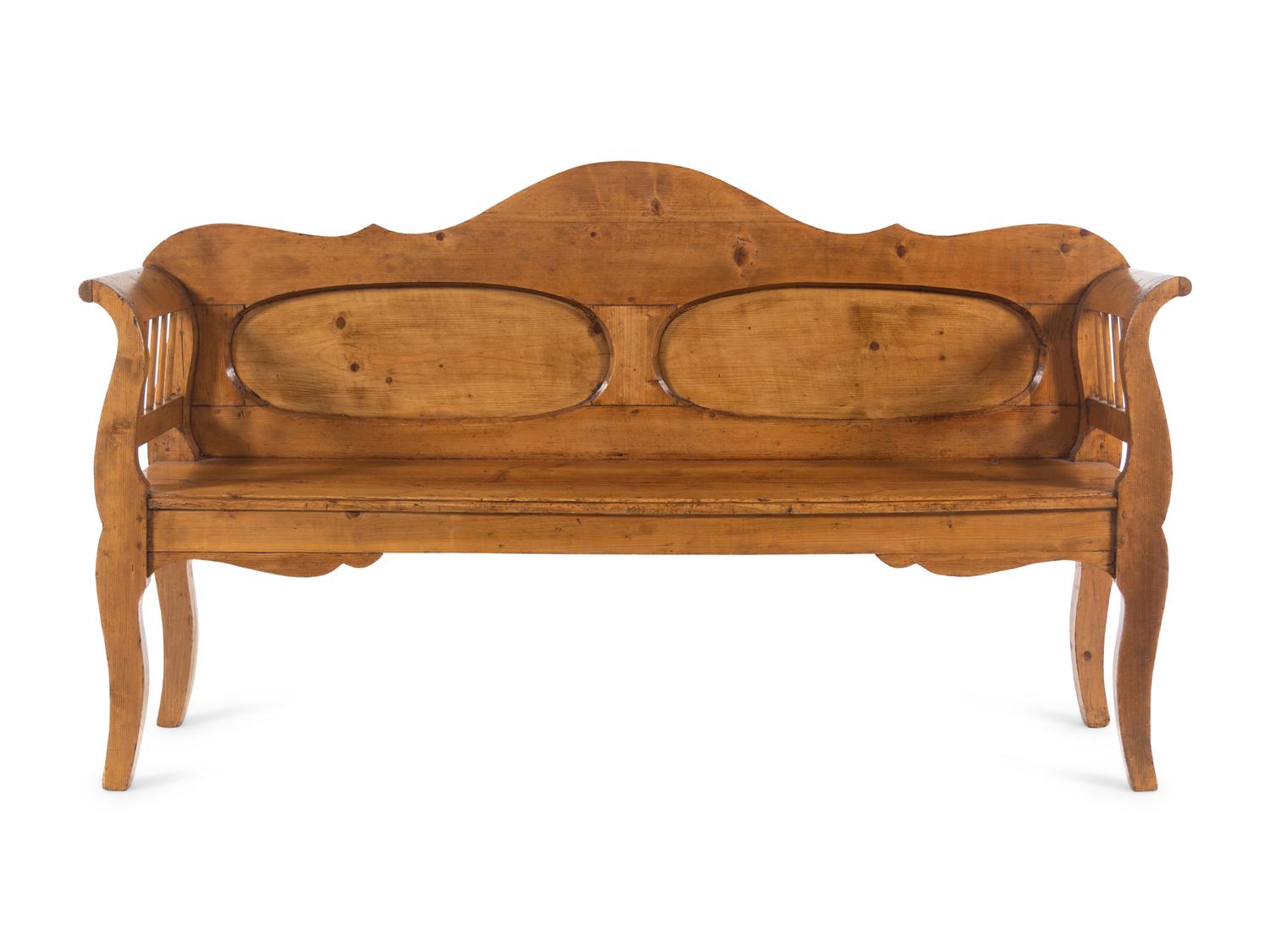 A French or Italian Provincial Pine Bench