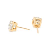 YELLOW GOLD AND DIAMOND STUD EARRINGS