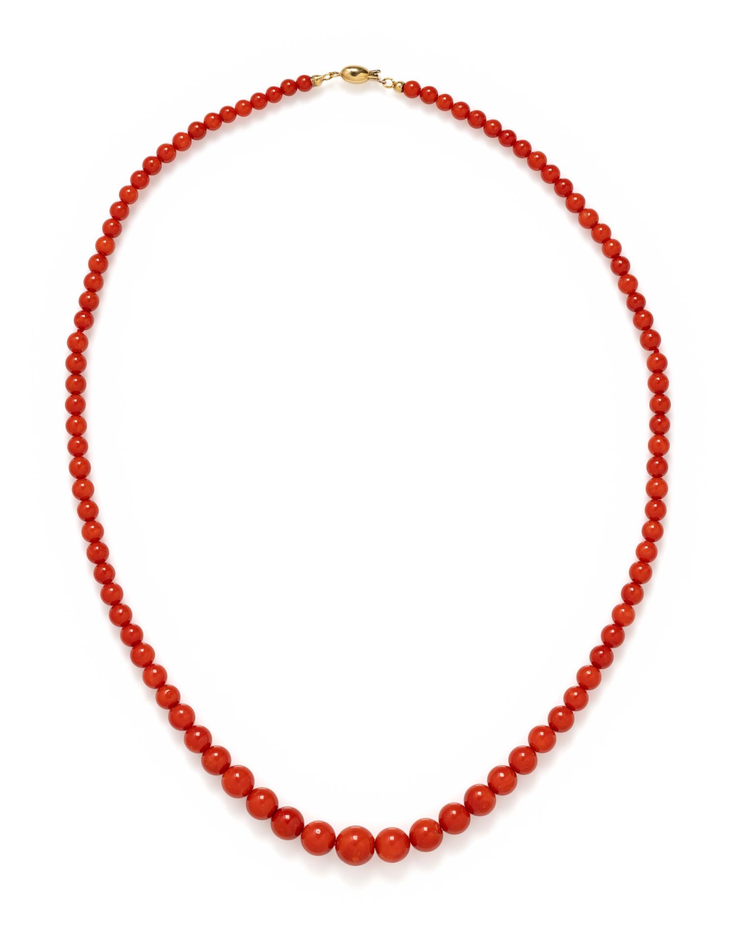 CORAL BEAD NECKLACE