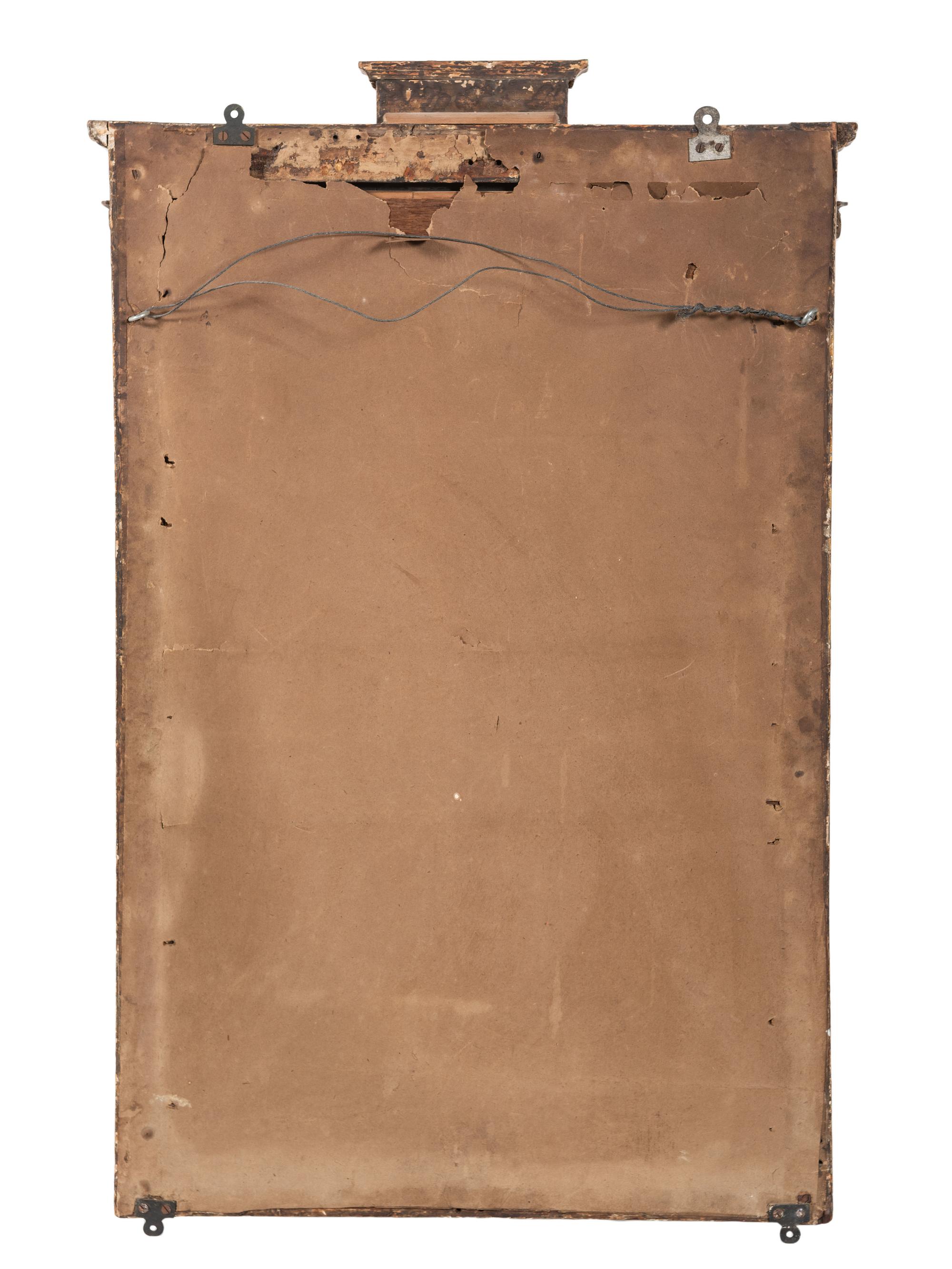 A Federal Style Giltwood and Eglomise Mirror