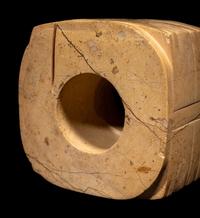 A Chinese Archaistic Chicken Bone Jade Cong