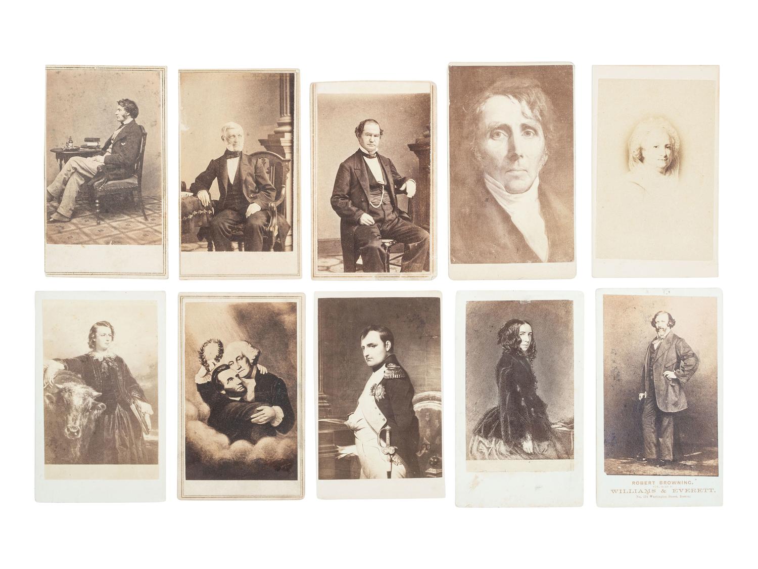 [EARLY PHOTOGRAPHY]. 20+ photographs of 19th century politicians, abolitionists, & authors.