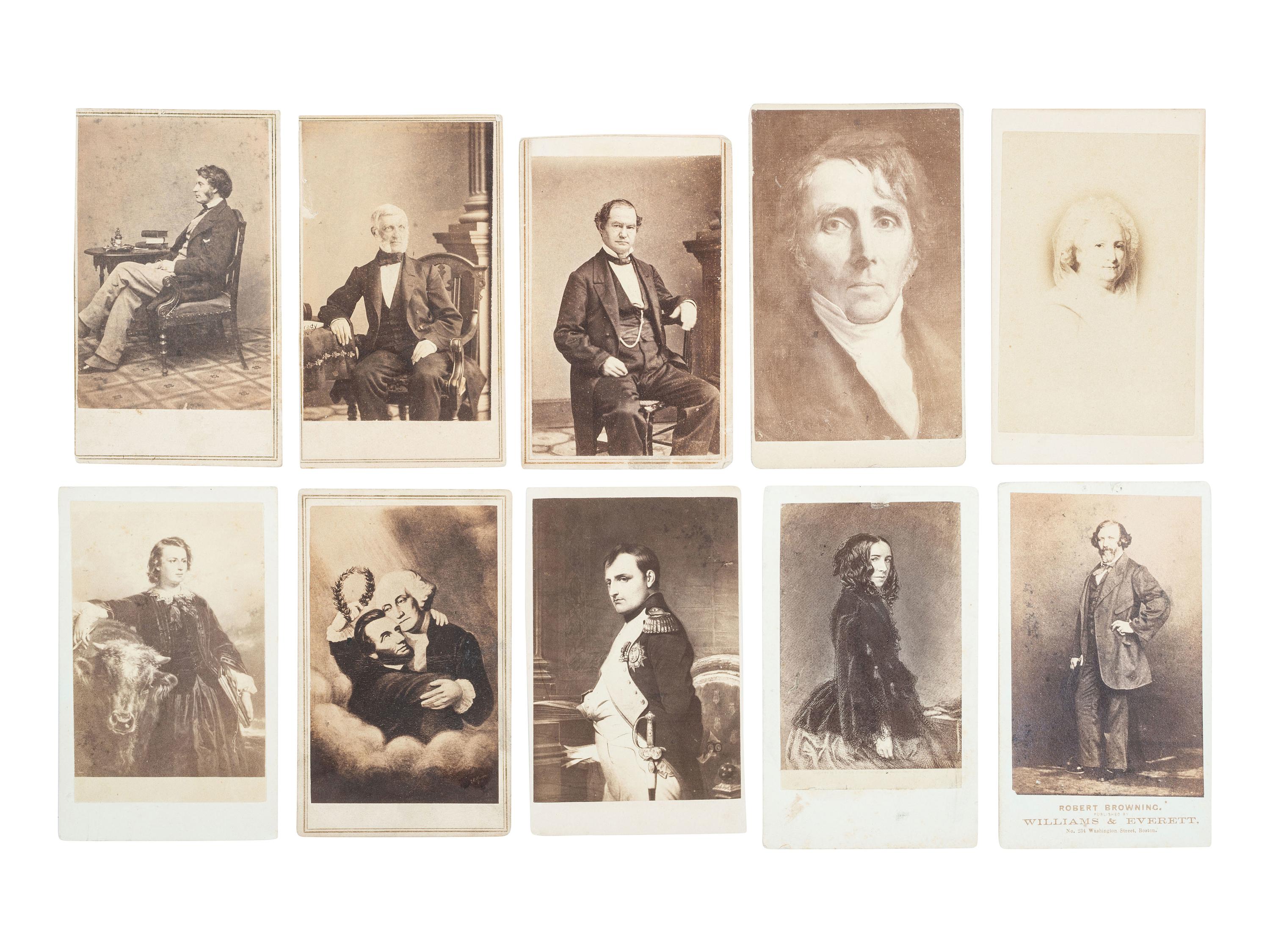 [EARLY PHOTOGRAPHY]. 20+ photographs of 19th century politicians, abolitionists, & authors.