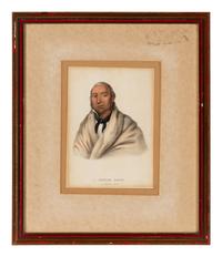 A Set of Three Illustrations for History of the Indian Tribes of North America by Thomas L. McKenney and James Hall