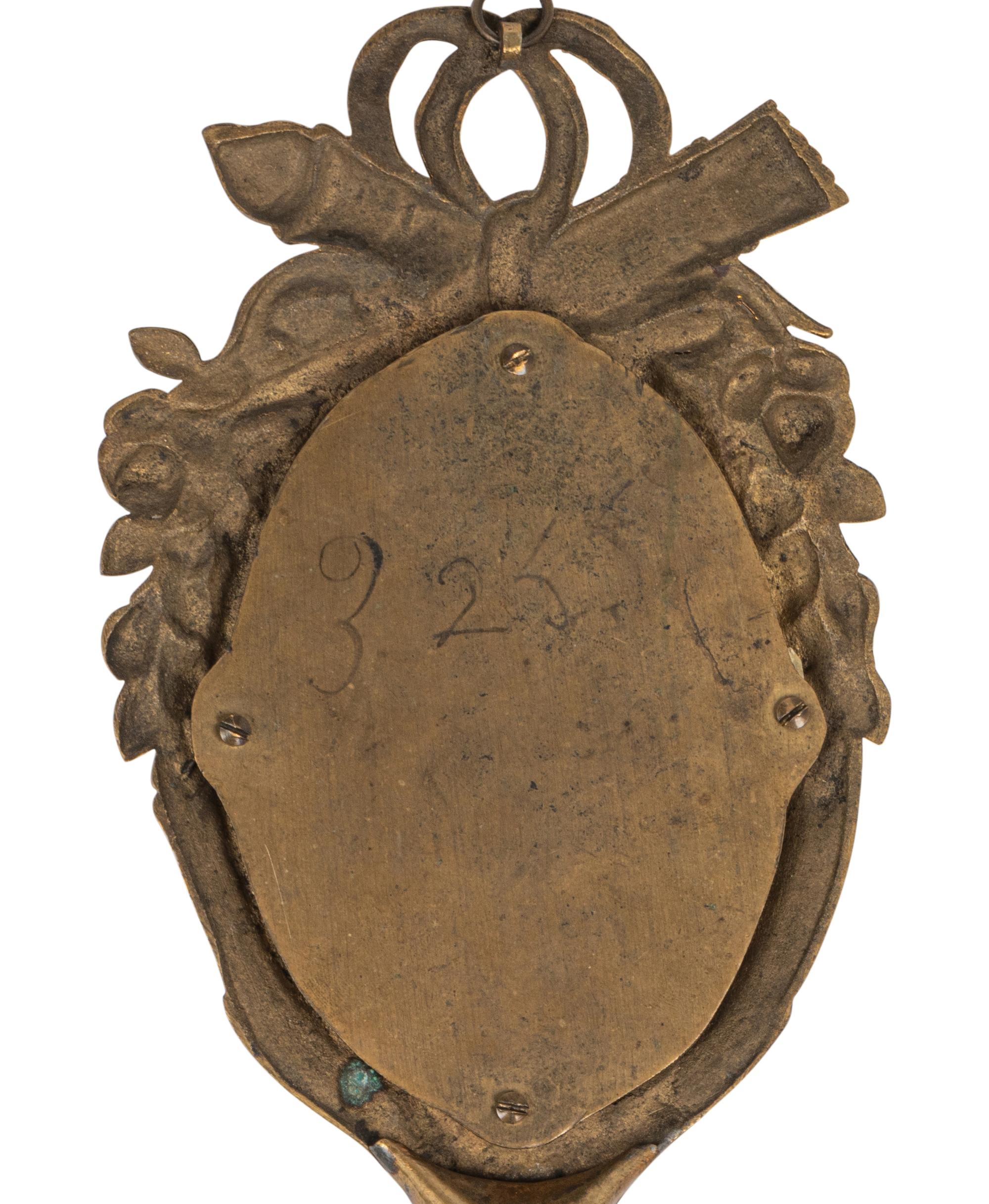 Two French Gilt Bronze Hand Mirrors