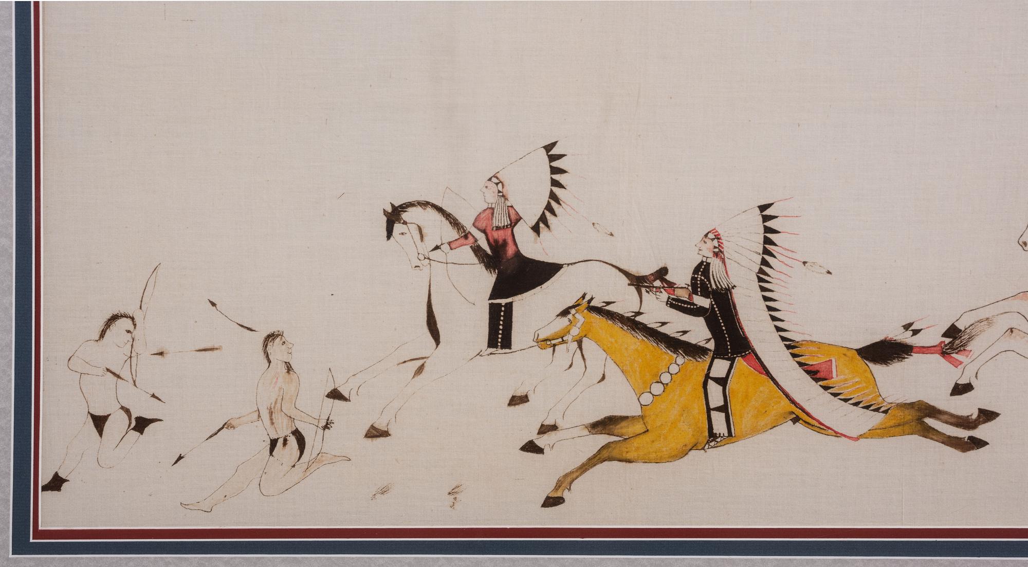 Sioux Painting on Muslin