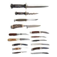 Lot of 15 Pocket Knives and Hunting Knives