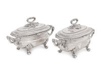 A Pair of George III Silver Sauce Tureens