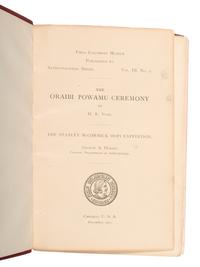 [HARVEY, Fred, his copies]. VOTH, Heinrich Richert (1855-1931). A group of four ethnographic works, comprising: