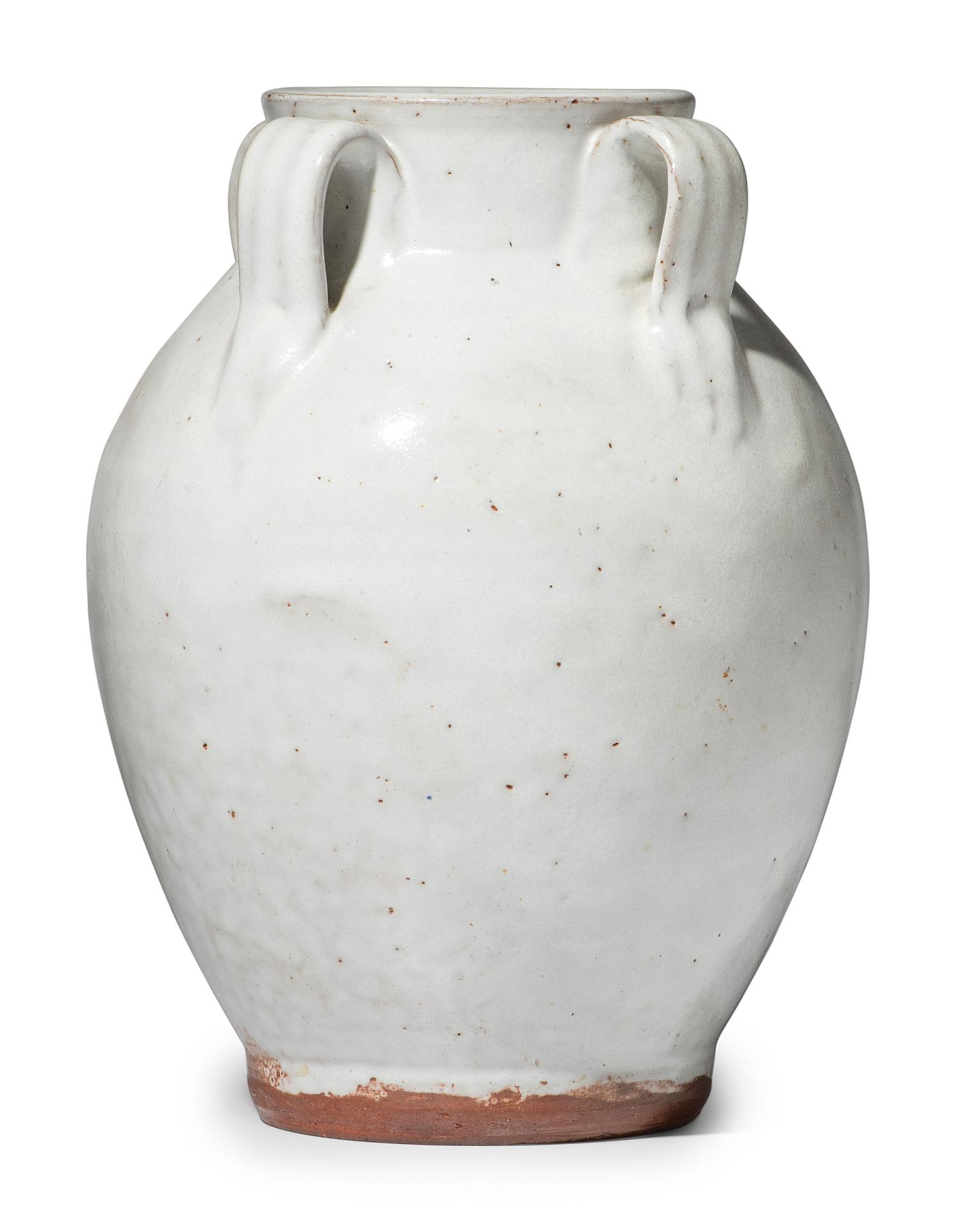 A Jugtown Pottery White Glaze Lily Vase