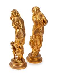 A Pair of Gilt Bronze Figures